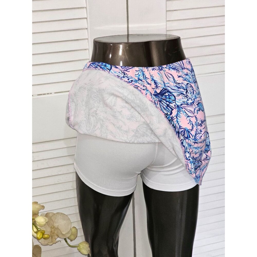 Lilly Pulitzer Women's Madison Blue & Pink Floral Skort Size S 079 - Picture 4 of 16